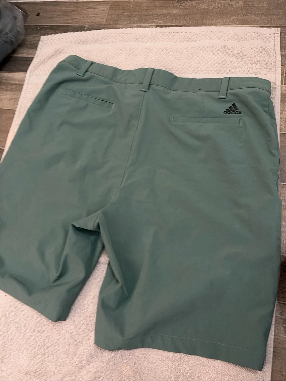 adidas Men's Teal Flat-Front Performance Shorts
